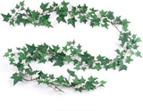Variegated Green & White Silk English Ivy Garland with 185 Leaves - 6'