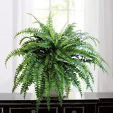 Boston Fern Artificial Plant: 48" Dia, 88 Fronds, 2 Pack - Versatile Fake Silk for Indoor House or Outdoor, Perfect for Hanging Baskets or Planters
