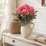 Real Touch Pink Geranium Bush, UV & Water Resistant - 18"