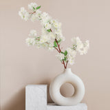 White Cherry Blossom Stem: Set of 3, 40-Inch, Silk Flowers, Floral Home by Artificial Flowers