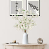 White Cherry Blossom Stem: Set of 3, 40-Inch, Silk Flowers, Floral Home by Artificial Flowers