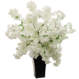 White Cherry Blossom Stem: Set of 3, 40-Inch, Silk Flowers, Floral Home by Artificial Flowers