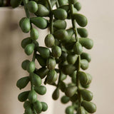 13-Inch Hanging Succulent Plant Strand with 3 Pearls - Lifelike Durable and Easy-to-Hang Decor for Indoor/Outdoor Spaces - Perfect for Home, Office, Events