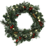 22" Pine Wreath | Pinecones & Berries Included | Lifelike Greenery | Indoor/Outdoor Use | Holiday & Christmas Décor | Perfect for Front Door, Wreaths, & Garlands
