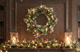 Artificial Green Christmas Pine Garland, 22 Inch Holiday Greenery for Mantel, Staircase & Doorway