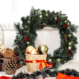Artificial Green Christmas Pine Garland, 22 Inch Holiday Greenery for Mantel, Staircase & Doorway