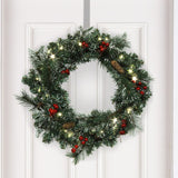 Artificial Green Christmas Pine Garland, 22 Inch Holiday Greenery for Mantel, Staircase & Doorway