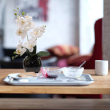 13-Inch Fuchsia Phalaenopsis Orchid Flowers in 5-Inch Round White Vase