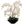 Artificial 24.8" Phalaenopsis Orchid in White Pot - 
    Black Vase