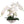 Artificial Phalaenopsis Orchid with 5 Buds in White Vase - 20" - 
    White Flower - White Vase