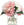 Fake Hydrangea Flowers in Glass Vase with Water Look - 
    Pink