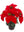 Red Velvet Poinsettia Bush in Black Pot with 5 Silk Flowers - 13" - 
    Red