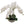 20" Tall Faux Phalaenopsis Orchid in 8" Round Pot - 
    White Orchid with Grey Pot