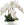 20" Tall Faux Phalaenopsis Orchid in 8" Round Pot - 
    White Orchid with White Pot