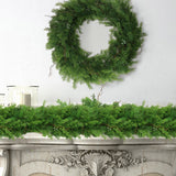 6' Juniper Garland with Green Berries & Brown Twigs