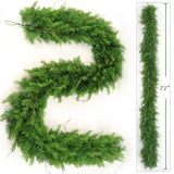 6' Juniper Garland with Green Berries & Brown Twigs