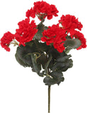 2-Pack 18" Red Geranium Bush Artificial Flowers
