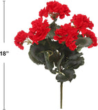 2-Pack 18" Red Geranium Bush Artificial Flowers