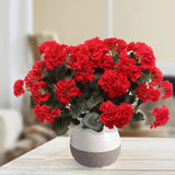 2-Pack 18" Red Geranium Bush Artificial Flowers