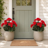 2-Pack 18" Red Geranium Bush Artificial Flowers