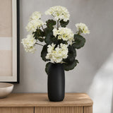 White Fake Geranium Bush - 18"