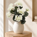 White Fake Geranium Bush - 18"