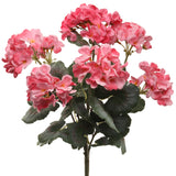Charming Pink 18" Geranium Bush with 7 Lifelike Branches - Premium Artificial Flower for Home & Garden Decor, Perfect for Indoor/Outdoor Display