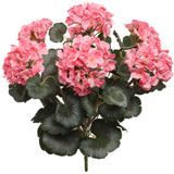 Vibrant Pink 18-Inch Deluxe UV-Resistant Geranium Bush - Artificial Flowers for Outdoor Decor & Home Garden Elegance, Floral Home by Artificial Flowers