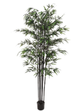 Faux Black Bamboo Tree with 1872 Leaves - 7'