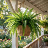 28" Boston Fern Plant with 25 Silk Fronds