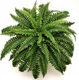 Floral Home 34" Artificial Boston Fern Bush with 49 UV-Resistant Silk Fronds