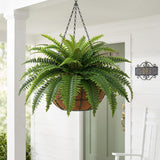 34" Premium Artificial Boston Fern – 49 Lush Fronds for Home & Office Indoor Décor – No Maintenance