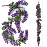 60" Artificial Purple Wisteria Garland - Lifelike Hanging Vine Decor for Weddings, Parties, and Home Decoration Pack of 3, Floral Home by Artificial Flowers