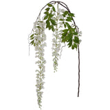 69" Artificial White Wisteria Spray - Lifelike Silk Flower for Home Decor, Weddings & Events Pack of 2, Floral Home by Artificial Flowers