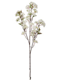 36" White Cherry Blossom Spray, 36-Inch, with Silk Flowers Pack of 3, Floral Home by Artificial Flowers