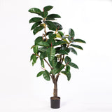 66" Artificial Rubber Tree - Realistic Green Leaves for Home & Office Decor, Floral Home by Artificial Flowers