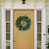 Floral Home by Artificial Flowers Artificial  Real Touch Christmas Pine Wreath Natural Cones Indoor / Outdoor-24"