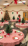 2 ft Pre-Lit Northern Spruce Christmas Tree with Red Cloth Base, Tabletop Holiday Décor