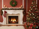Pack of 4 Pre-Lit 20'' Northern Spruce Pine Wreath with 50 LED Battery Timer Lights – Christmas Front Door, Wall & Holiday Décor