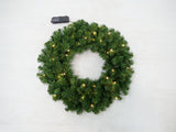 Pack of 4 Pre-Lit 20'' Northern Spruce Pine Wreath with 50 LED Battery Timer Lights – Christmas Front Door, Wall & Holiday Décor