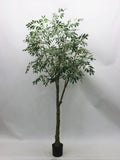 8' Artificial Olive Tree with 1650 Leaves & 124 Berries in Pot - Lifelike Home & Office Decor, Floral Home by Artificial Flowers