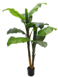 Artificial Banana Tree with 12 Leaves in Pot - 4'