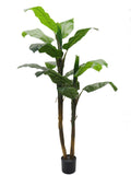 5' Artificial Banana Tree with 16 Leaves in Pot - Realistic Indoor Greenery for Home & Office Decor, Floral Home by Artificial Flowers