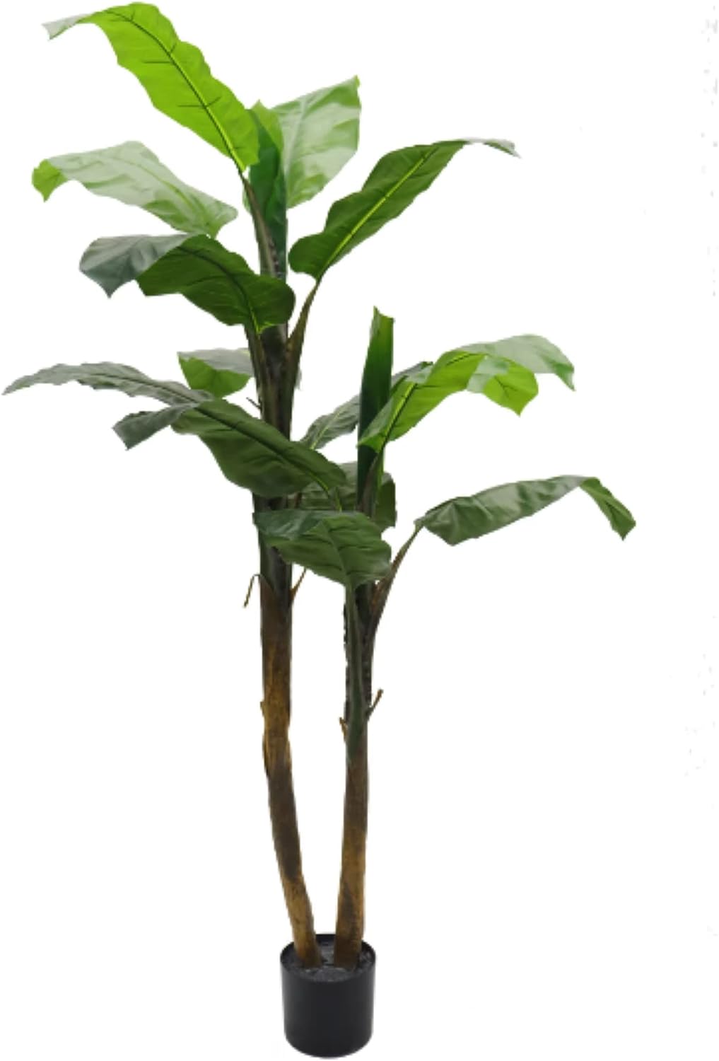 Premium 5' Artificial Banana Tree with 16 Lifelike Leaves - Indoor/Outdoor Home Decor Potted Plant