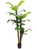 6' Artificial Banana Tree with 27 Leaves in Pot - Realistic Indoor Greenery for Home & Office Decor, Floral Home by Artificial Flowers