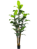 8' Artificial Banana Tree with 50 Leaves in Pot - Realistic Indoor Greenery for Home & Office Decor, Floral Home by Artificial Flowers