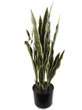 36" Artificial Snake Plant in Pot - Realistic Indoor Greenery for Home & Office Decor Pack of 4, Floral Home by Artificial Flowers