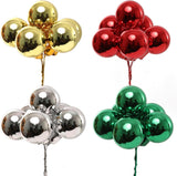 Assorted Glass Ball Hanging Ornament Cluster | 35MM | Vibrant Ornaments for Christmas Tree Styling | Holiday Xmas Accents | Home & Office Decor (Set of 6), Floral Home by Artificial Flowers