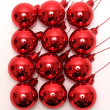 Red Glass Ball Hanging Ornament | 50MM | Ornaments for Christmas Tree Styling | Holiday Xmas Accents | Home & Office Decor (Set of 12), Floral Home by Artificial Flowers