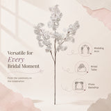 Artificial Silk Cherry Blossom Branch, 40" – Faux Sakura Stem, 6-Pack